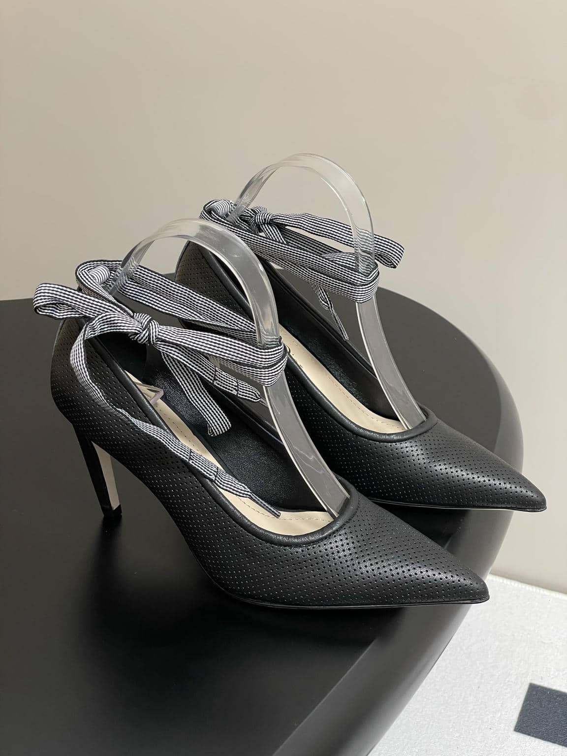D-Journey Pointed Toe Lace-up Heels-3